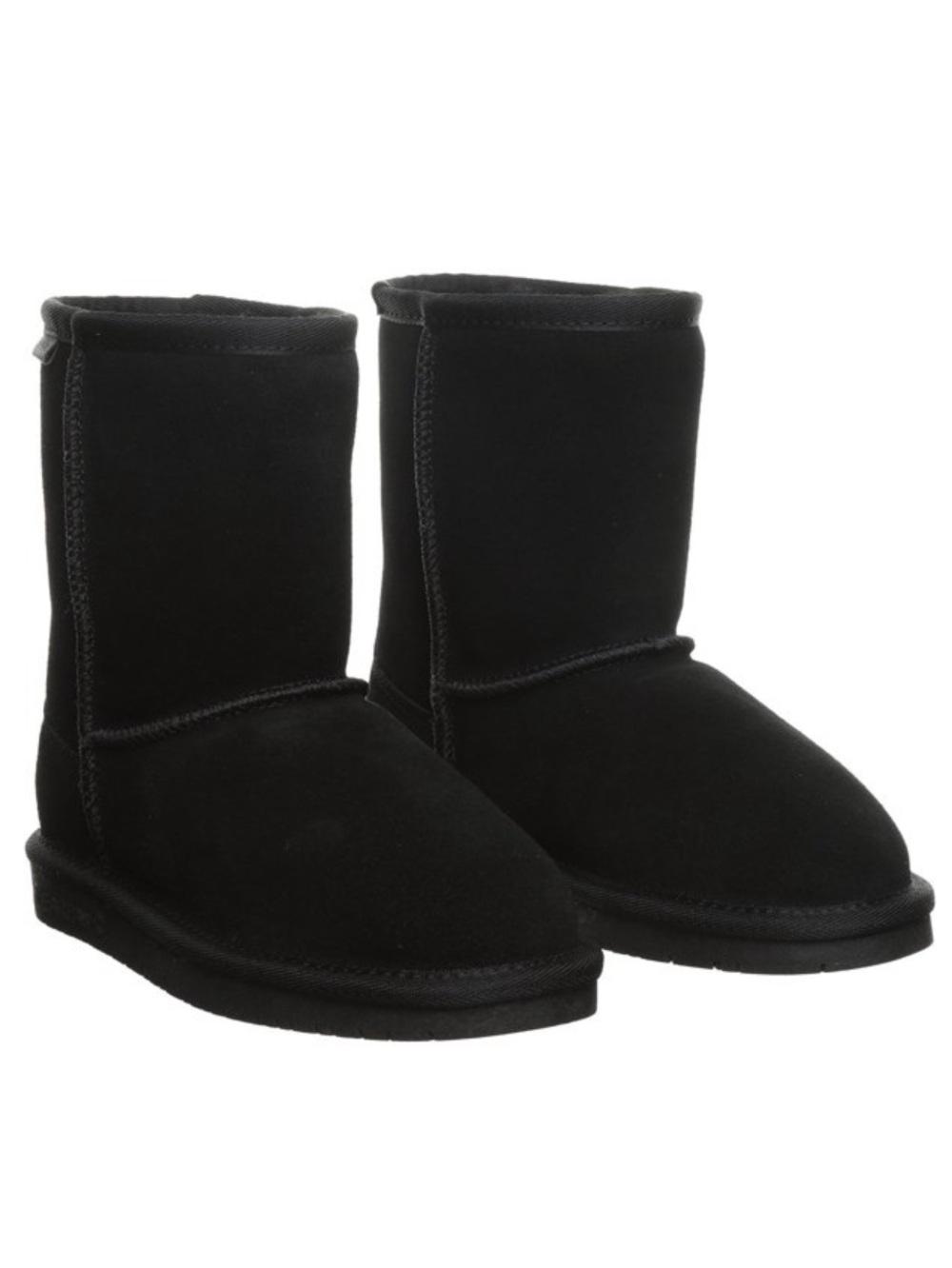 Bearpaw Emma Youth Suede Kids Winter Boots Size 2 Black